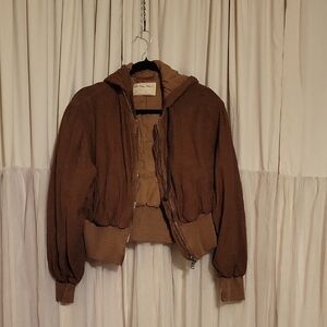 We The Free Brown Bomber Jacket